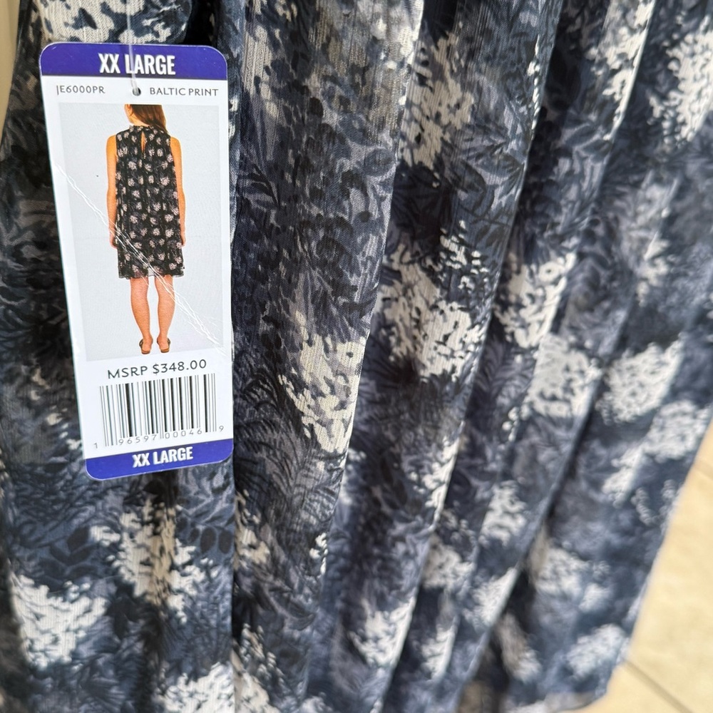 Joie “Baltic Print” Sleeveless Pleated Mini Dress – Size XXL (NWT) - Picture 2 of 9